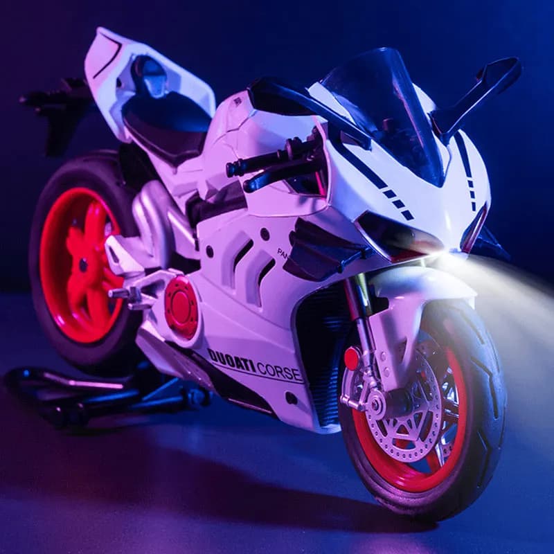 1:10 S1000RR Modello Moto Kawazaki NINJA H2R Giocattoli Pressofuso Suono Luce Assorbimento Degli Urti Simulazione Moto Ragazzo Regalo