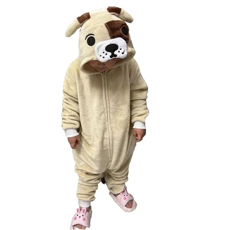 New 2026 ren Onesies Pekingese Dog Kigurumi Pajamas For s Pijamas Flannel Cartoon Bodysuit Birthday Cosplay Costume COS