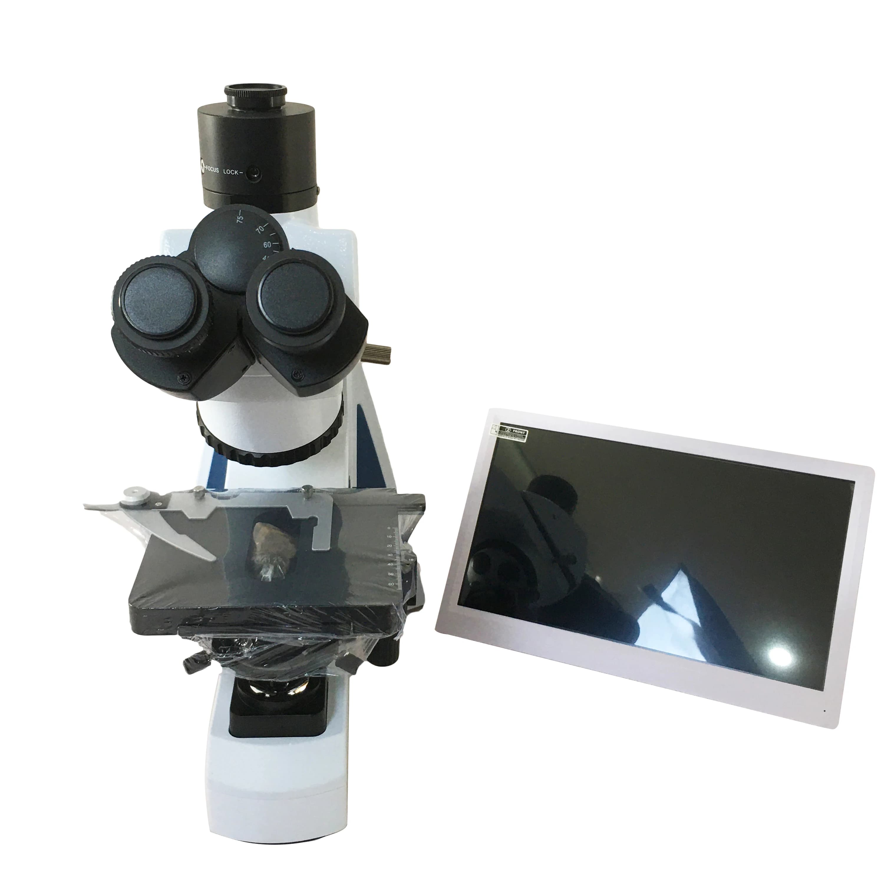 Microscopio biologico binoculare digitale elettronico ad alta definizione 40x-1800x per apparecchiature di laboratorio professionali OEM con monitor HD