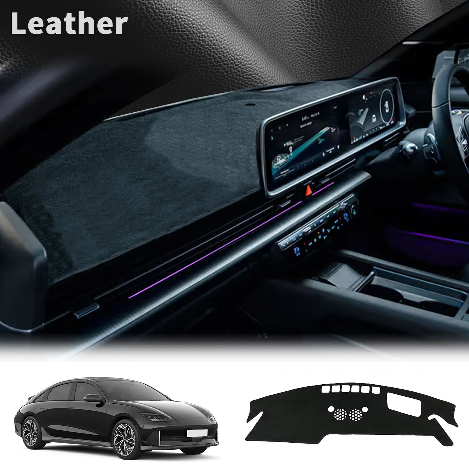 Auto Dash Zerbino Cruscotto Copertura Pad per Hyundai IONIQ 6 2022 2023 2024 2025 DashMat Parasole Tappeto Protettivo Accessori