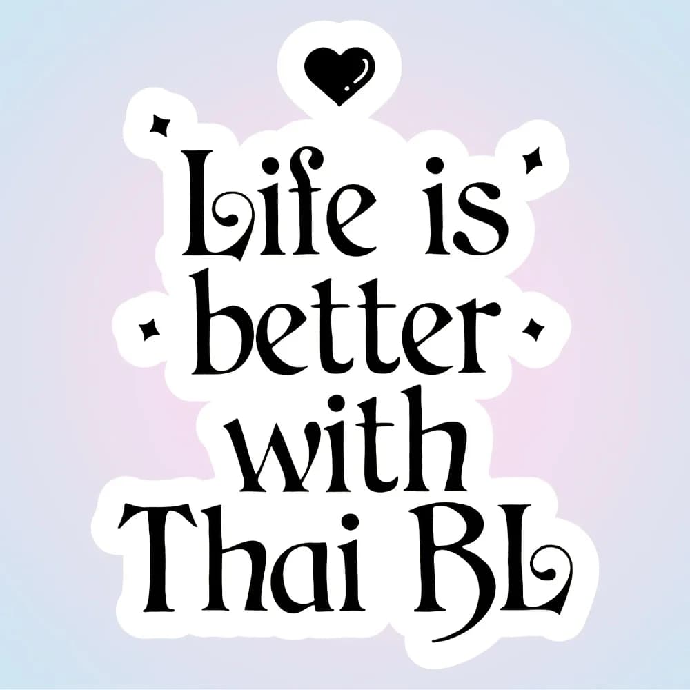 Cute Thai BL Fan Stickers Set, Holographic Design Decals, Ideal for Decorating Laptops, Phone Cases and Gifting