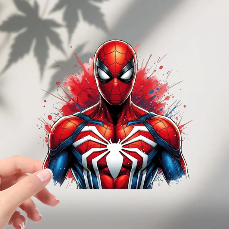 Sunscreen Waterproof PVC Marvel Spider Man Car Sticker For Car Body Fuel Tank Cap Motorcycle Decoration