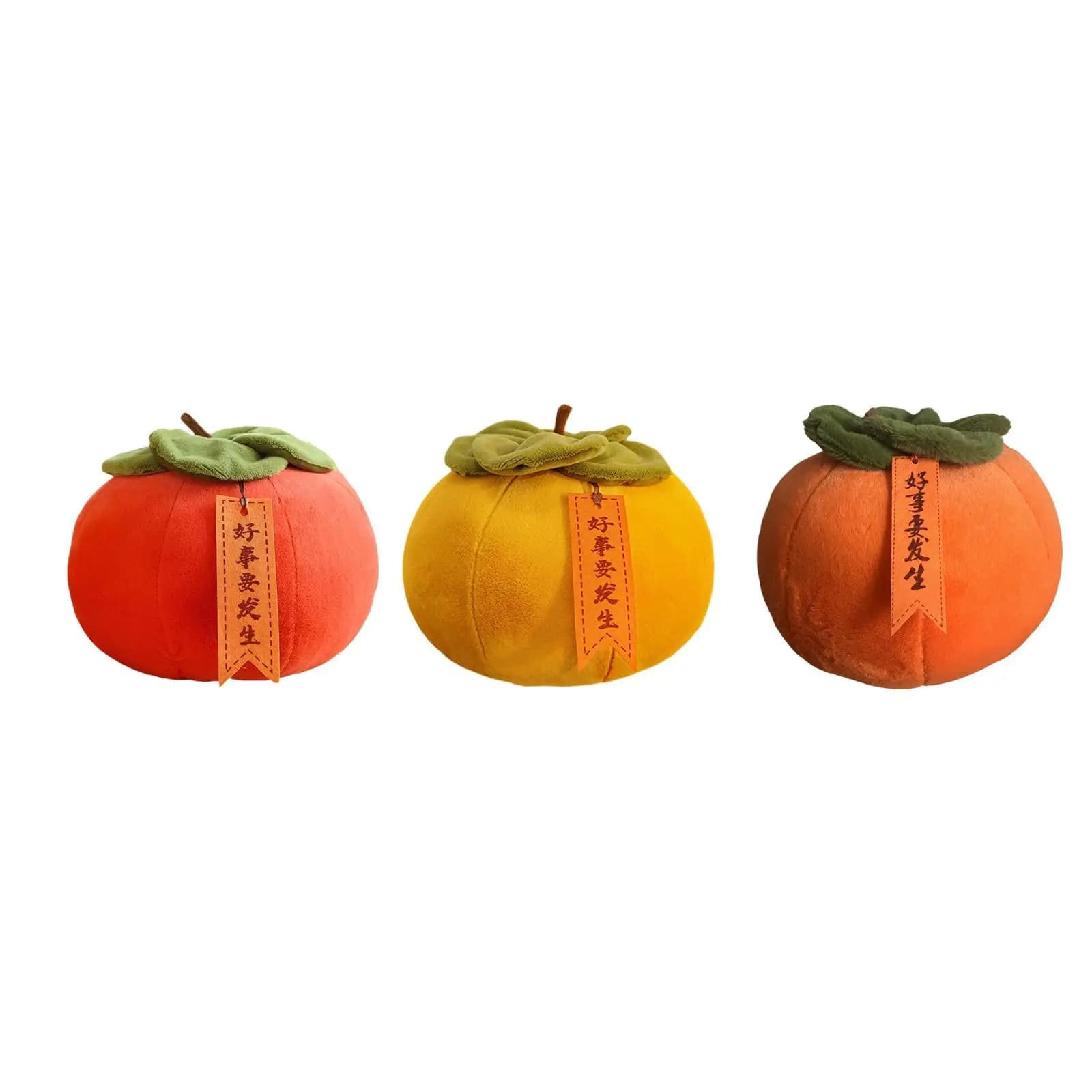 Persimmon Pillow 3D Persimmon Cushion Christmas Gift Lovely Stuffed Pillow Persimmon Plush Toy for Sofa Car Living Room