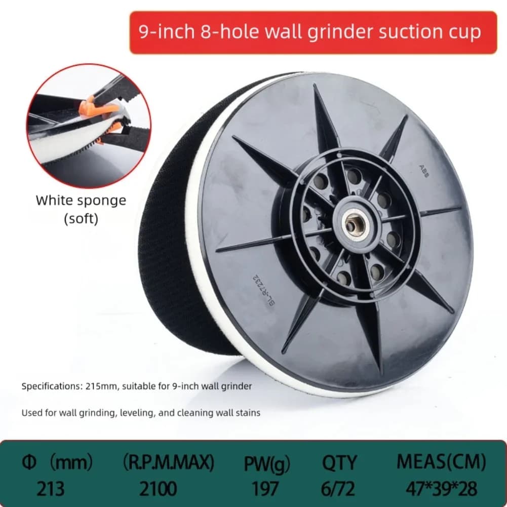 1PCS Auto Lucidatura Ventosa 9 Pollici 8 Fori Levigatrice per Cartongesso Levigatura Disco Gancio E Anello Pad di Backup Per IM03/IMQ-919 Parte di Strumento