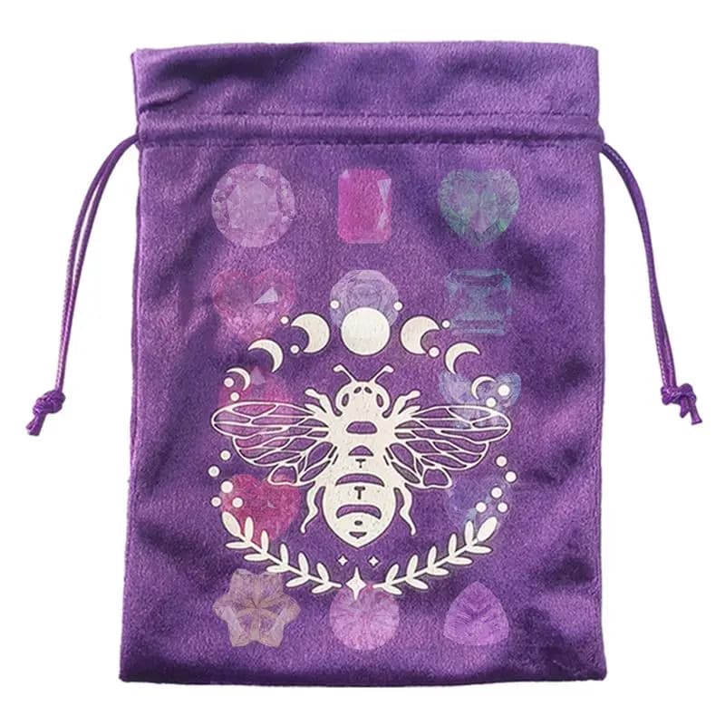 Custodia per tarocchi con coulisse Custodia per tarocchi in velluto Porta carte di tarocchi multifunzionale Borsa per dadi e tarocchi Accessori per tarocchi Carte oracoli morbide