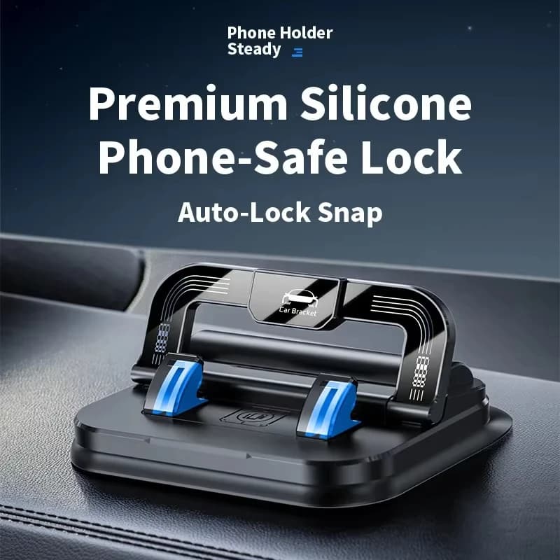 360 ° Supporto Girevole per Telefono da Auto, Porta Cellulare Orizzontale e Verticale da Cruscotto con Scheda di Parcheggio Temporaneo, Supporto Multi-Angolo per Visione a 360°