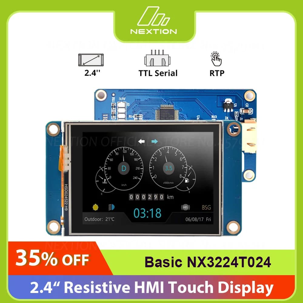 NEXTION NX3224T024 Module Basic Series 2,4" HMI Touch Screen for Arduino 4M Color Flash