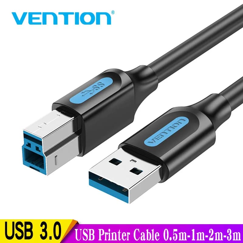 Vention USB 3.0 USB Printer Cable Male B Male Cable for Canon Epson HP ZJiang Label Printer USB DAC 0.5M-1m 3m