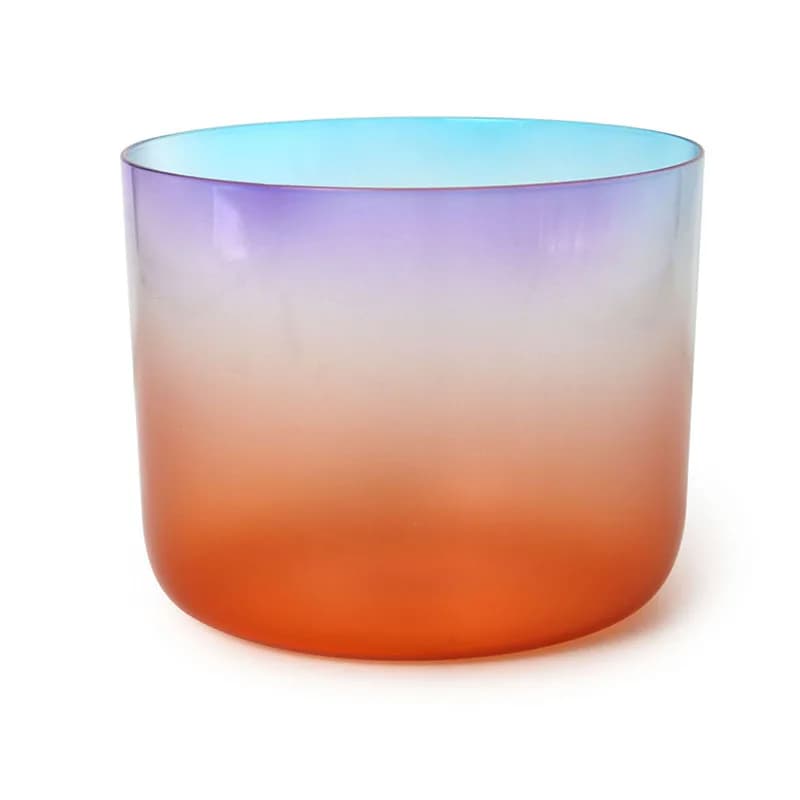 ZHQH Color Shimmer Crystal Singing Bowl 7inch 432hz Crystal Music Bowl Buddha Sound Bowl Alchemy Crystal Bowl for Meditation