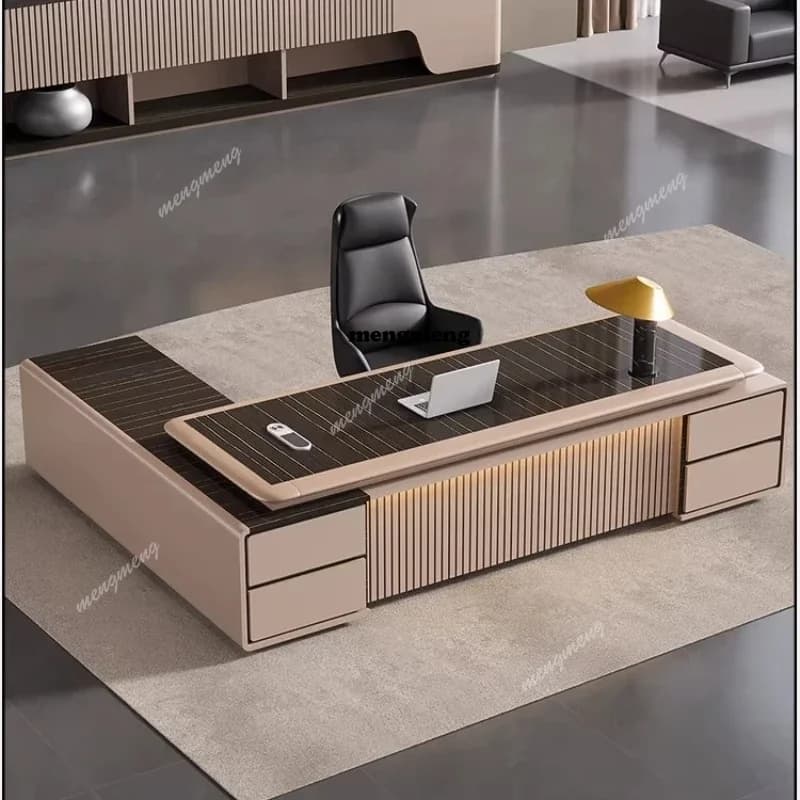 Scrivania direzionale a L best-seller con piano sollevabile, mobiletto porta documenti, scrivania da gaming ergonomica, scrivania da ufficio di lusso per computer