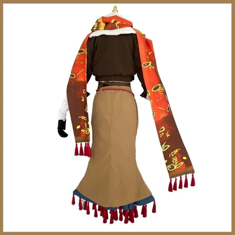 5;e,8\v,5/Anime Game Reverse:1999 Vila Cosplay Costume Retro Brown Coat Skirt Uniform Full Set Wig Adult Woman Sexy f,5'h\8/m'
