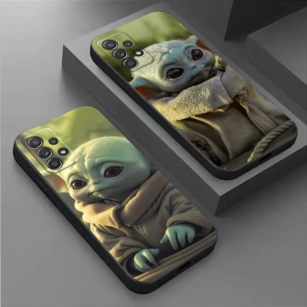 Cover in Silicone Yoda e Groo per Samsung Galaxy A17 A57 A37 A07 A55 A54 A34 A35 A25 A15 A56 A36 A26 A16 A06