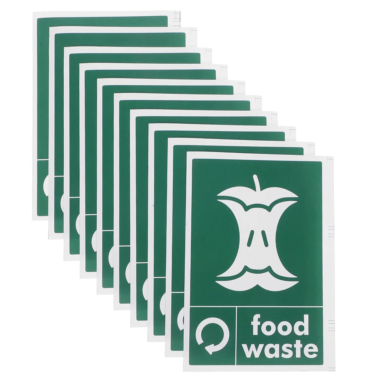 10 Pezzi Adesivi Ecologici per Rifiuti Alimentari, Etichette Autoadesive per Bidoni di Riciclaggio, per Smistamento Rifiuti in Cucina e Spazi Pubblici