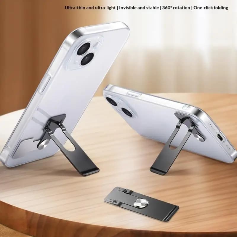 Premium Ultra-Thin Mobile Phone Holder 360° Rotating Universal Tablet Holder Self-adhesive Foldable Phone Kickstand Desktop