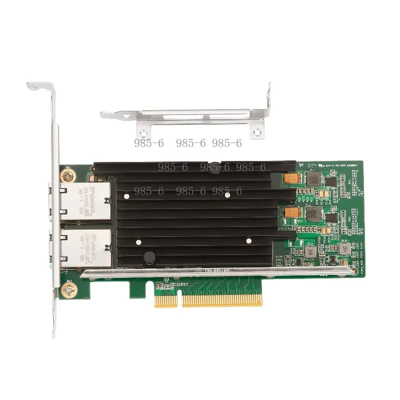 PCIe X8 X540-T2 10 Gigabit Dual RJ45 Network Card, High Speed Desktop Ethernet Adapter for Soft Router & NAS Storage Connection