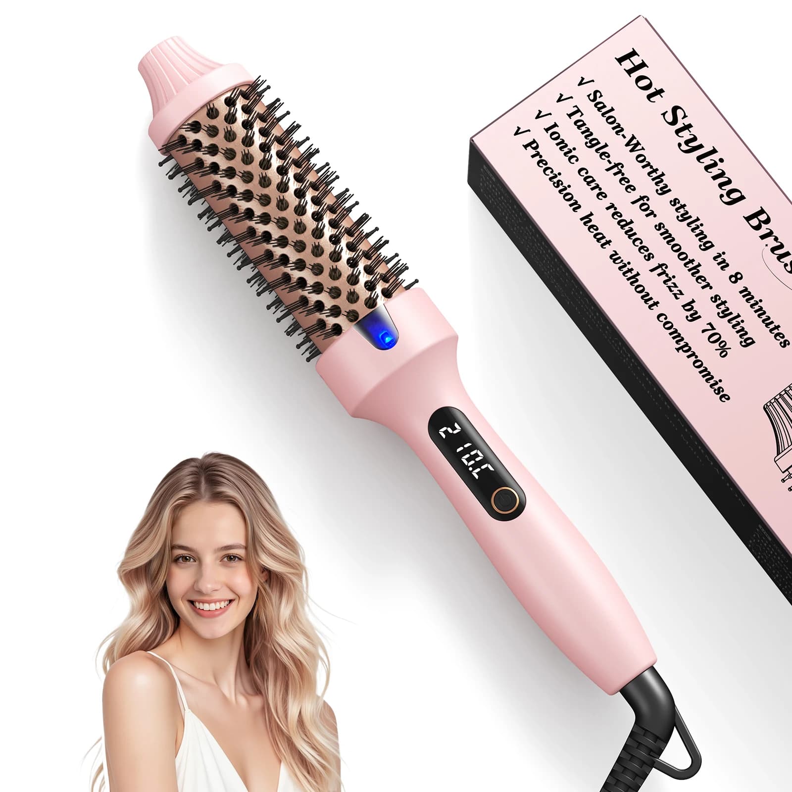 110-240 V heated curling iron brush, roller volumizing air enclosure, hair styling equipment, professional bigodin plate
