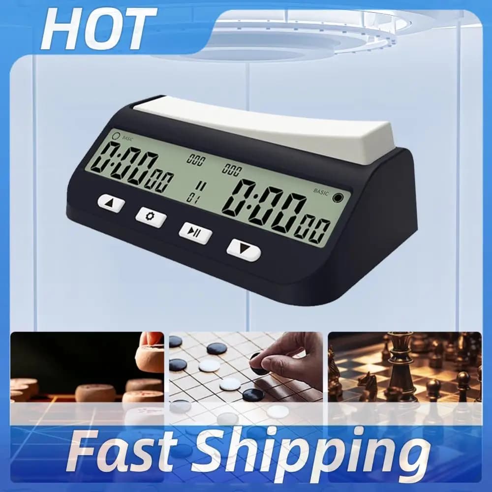 Game Timer with Basic Delay and Positive Time Features Portable Digital Chess Clock for Chess Game I-GO and Chinese Chess