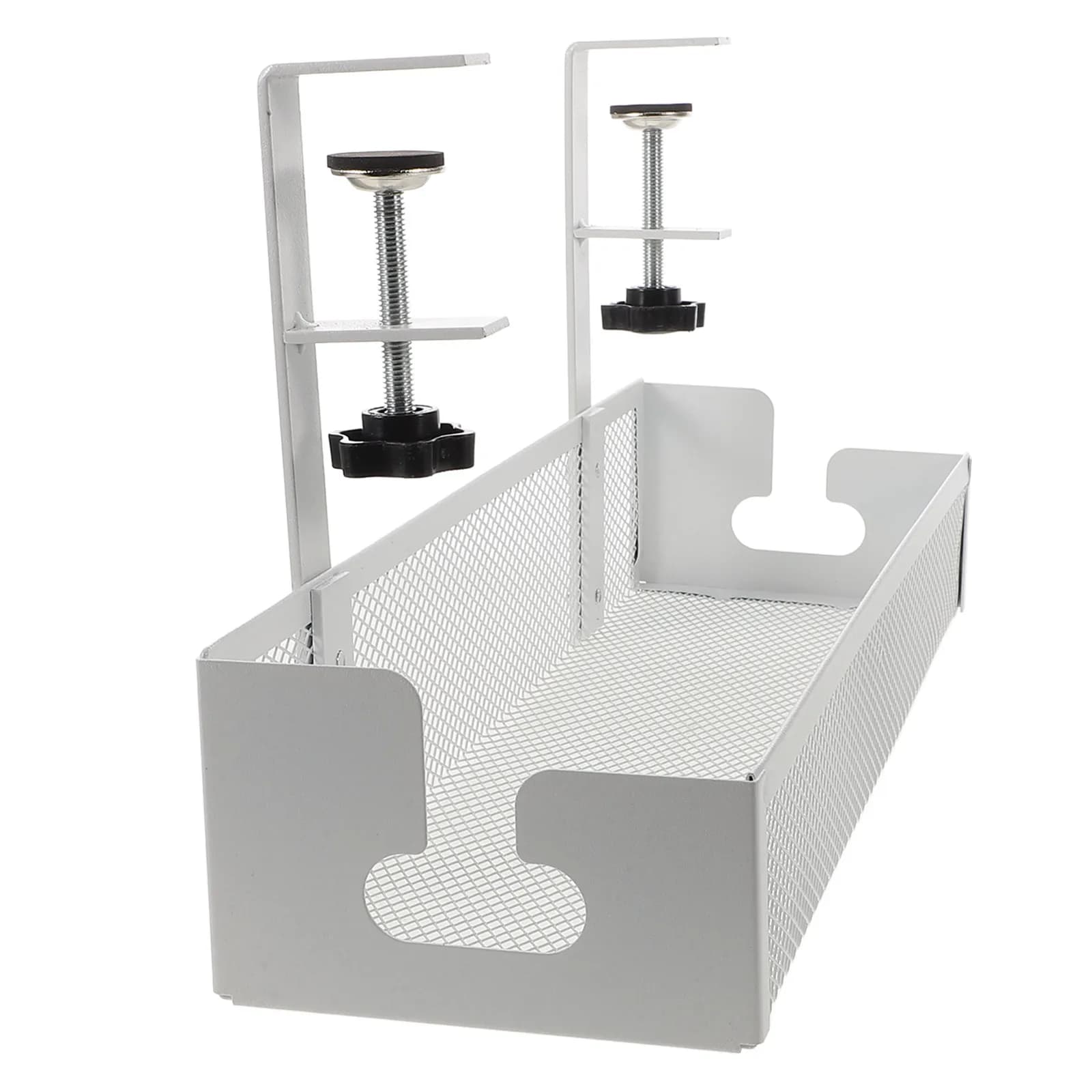 Vassoio porta cavi sotto scrivania in acciaio al carbonio bianco, organizer per cavi per uffici, case, scuole, accessori PC, guaina per cavi da gaming