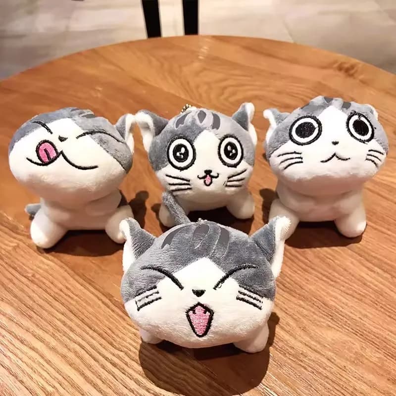 Portachiavi con Mini Gatto di Peluche Kawaii da 10 cm, Stile Instagram, Ciondolo per Borsa e Zaino, Regalo per Bambini
