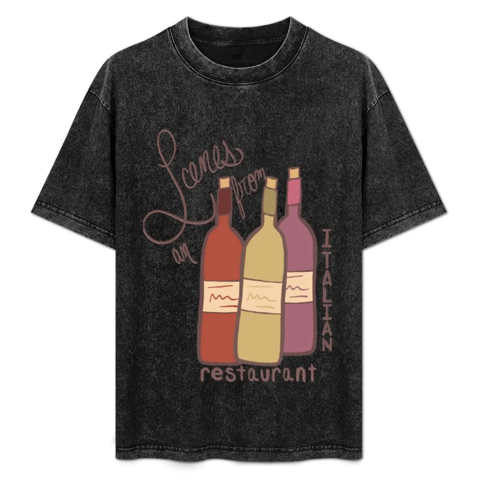 Scenes from an Italian Restaurant T-Shirt Christmas Casual Tee Shirt