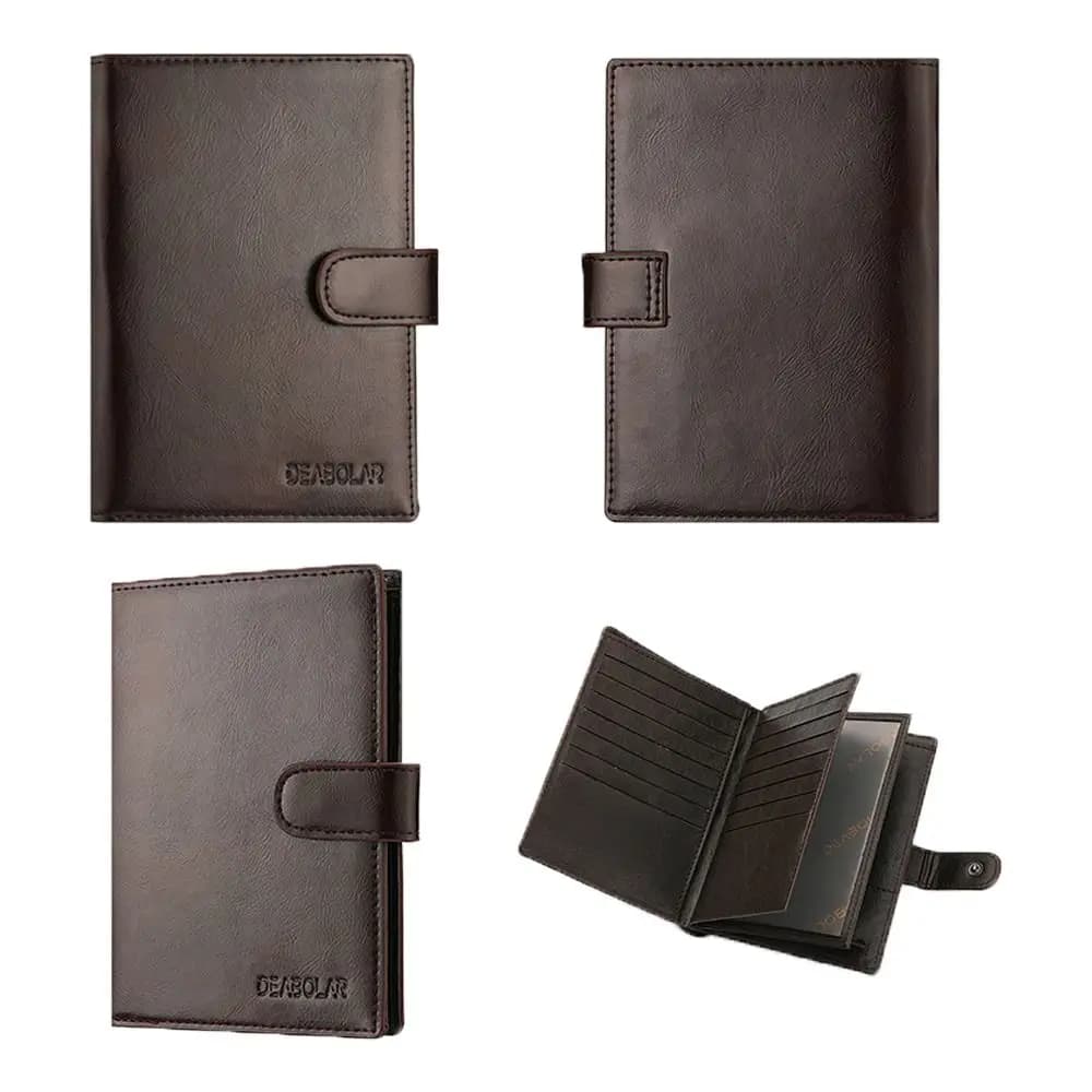 Large Capacity Certificate Storage Bag PU Card Case Women Mony Bag Passport Protective Cover Passport Holder Men Purse Wallets