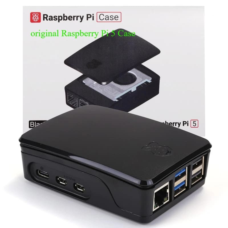 NEW Official Raspberry Pi Case Red White ABS Plastic Protective Cover With Heatsink Fans For Raspberry Pi 5