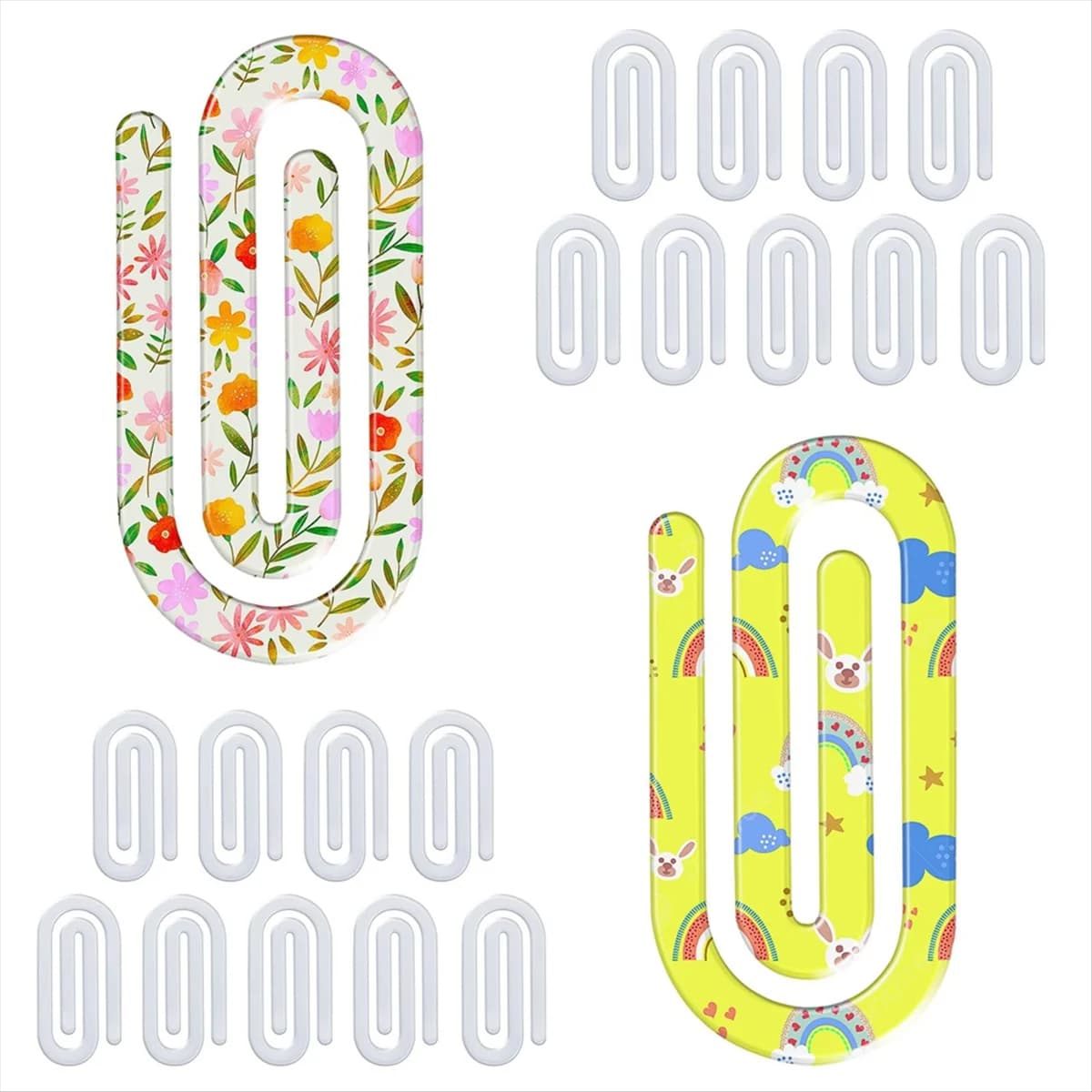Confezione da 20 graffette in carta acrilica grezza per sublimazione, graffette per sublimazione jumbo da 4 pollici x 2 pollici per ufficio, casa, scuola, fai da te
