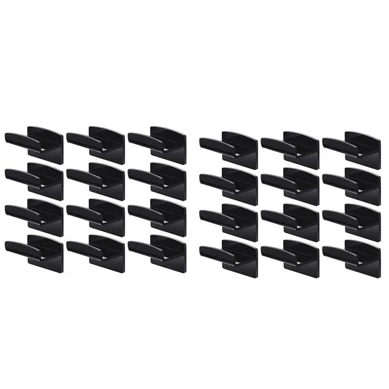 24 Pieces Hat Rack Hat Holder Organizer For Wall Hats Hanger Adhesive Hat Hooks Baseball Cap Display Rack, Black-AT30