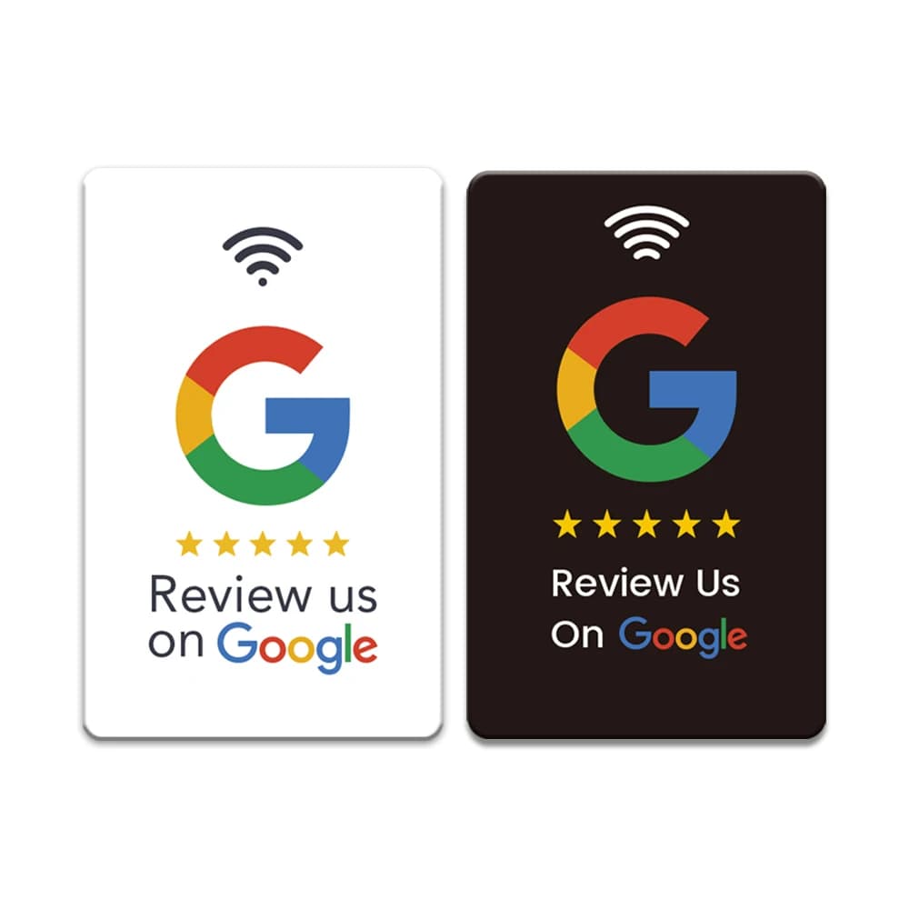 Programmable PVC Google Reviews Card RFID NFC 213 Google Review Card
