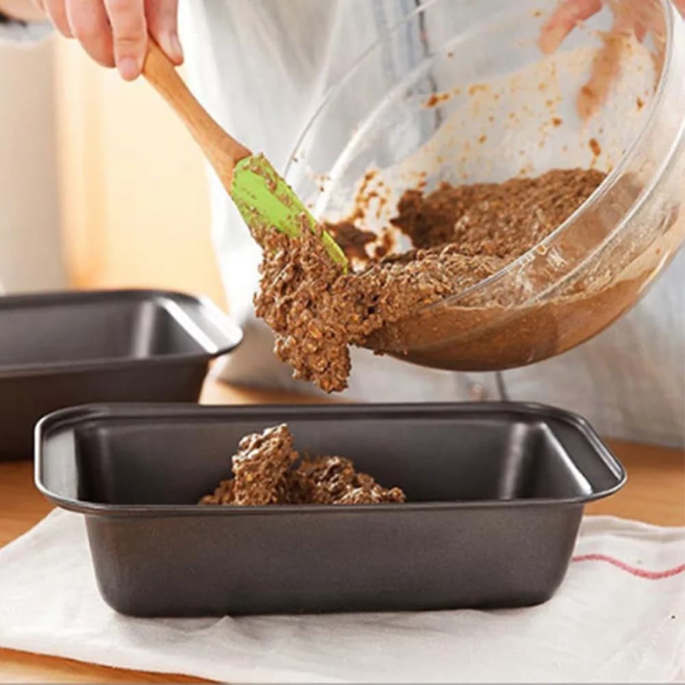 Set di 3 Mini Stampi Antiaderenti in Acciaio al Carbonio per Pane, Sicuri per Friggitrice ad Aria e Forno, Ideali per Meatloaf