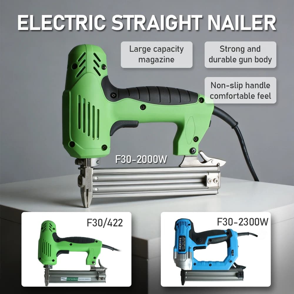 Pistola Sparachiodi Elettrica 220V, Graffatrice per Legno, Utensile per Falegnameria, Graffatrice per Mobili, Chiodatrice per Cornici, Attrezzo Manuale Fai-da-te