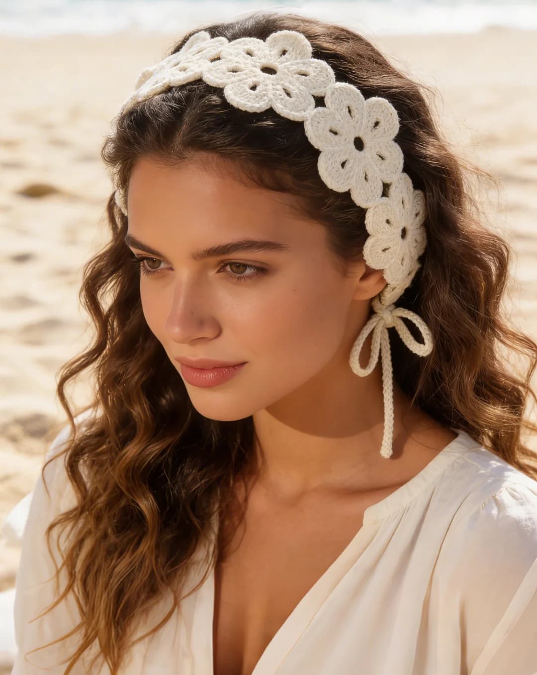 Nuovo fiore lavorato a maglia fascia per capelli donna maglia fascia fatta a mano all'uncinetto ampia fascia per capelli moda sciarpa per capelli fascia per capelli accessori per capelli