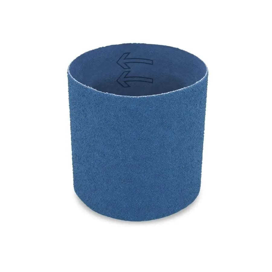 Guaina per nastro abrasivo in zirconio PTX, grana 150, accessorio per smerigliatrice per metalli, diametro 3,5 x larghezza 4, confezione da 10
