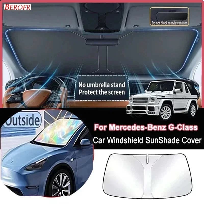 For Mercedes-Benz G-Class 2018-2026 Car Windshield Sunshade Cover Front Window Sun Shade Heat Insulation Summer Auto Accessories