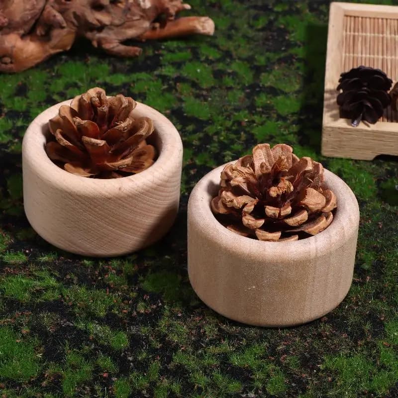 Diffusore di oli essenziali in legno Diffusore di profumo di pigna Diffusore di fragranze floreali a lunga durata Diffusore di olio per auto per ufficio domestico