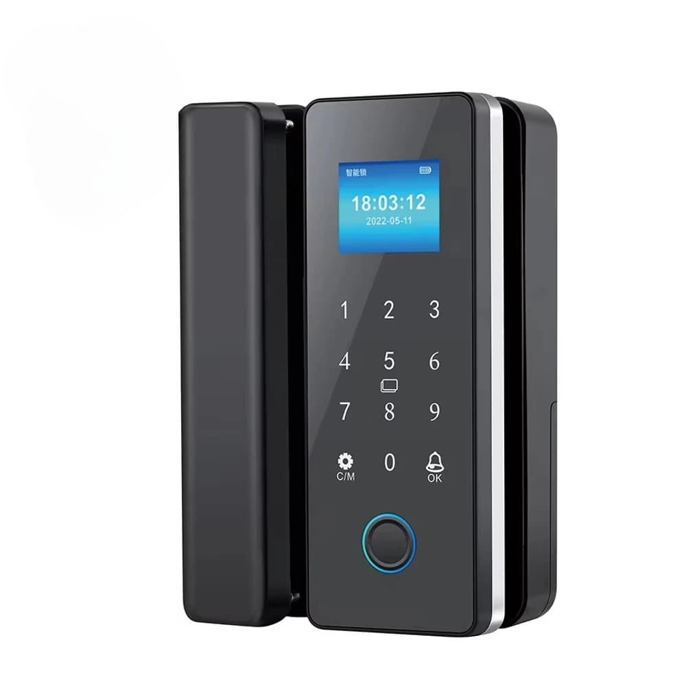 Smart Lock digitale Impronta digitale biometrica NFC Password Key Card App Tuya Sblocca porta in vetro WiFi BLE Link Cloud Storage