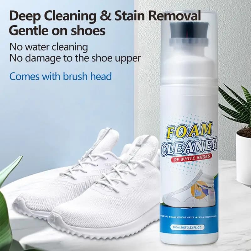 Detergente per scarpe bianco Detergente per scarpe bianche Detergente per scarpe da tennis con testina Kit di pulizia per scarpe da ginnastica Kit per la pulizia delle scarpe per pelle