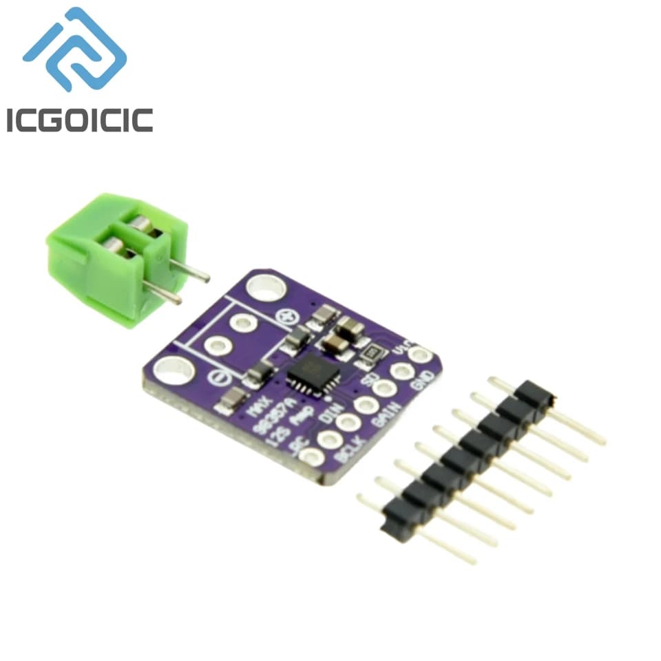 Max98357 I2S 3W Class D Amplifier Breakout interface Dac decoder module Audio card without filter for Raspberry Pi Esp32