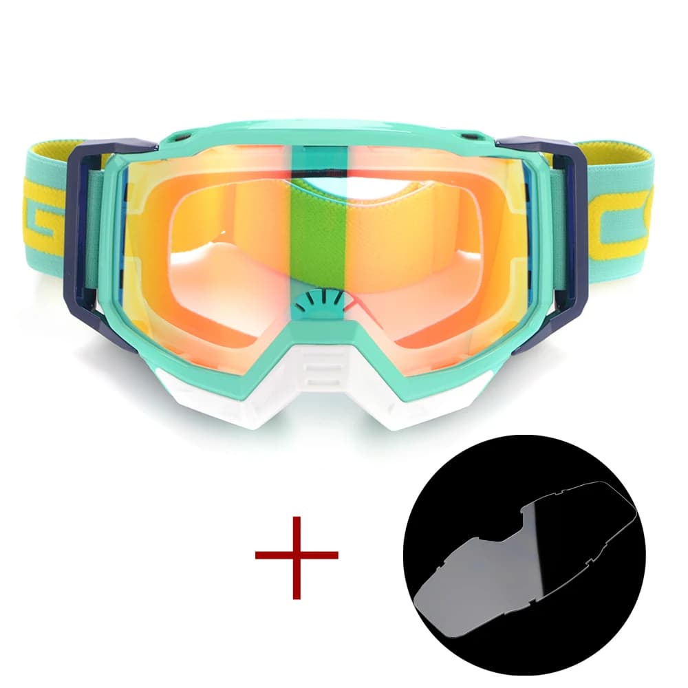Occhiali da motocross Occhiali da motociclista Off Road Casco sportivo Occhiali da sole con lenti trasparenti Occhiali da vista per Dirt Bike Ciclismo Sicurezza Oculos