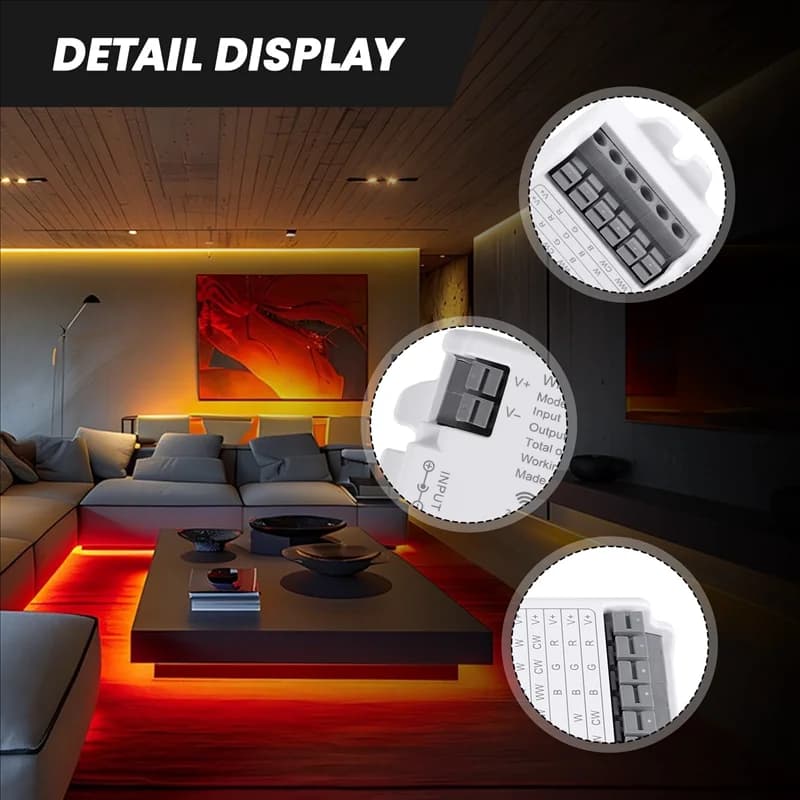 Exquisite-WB5 RF Wifi Bluetooth Controller per strisce LED RGB CCT RGBW 5In1 Controller luci DC12-24V dimmerabili per APP Smart Life