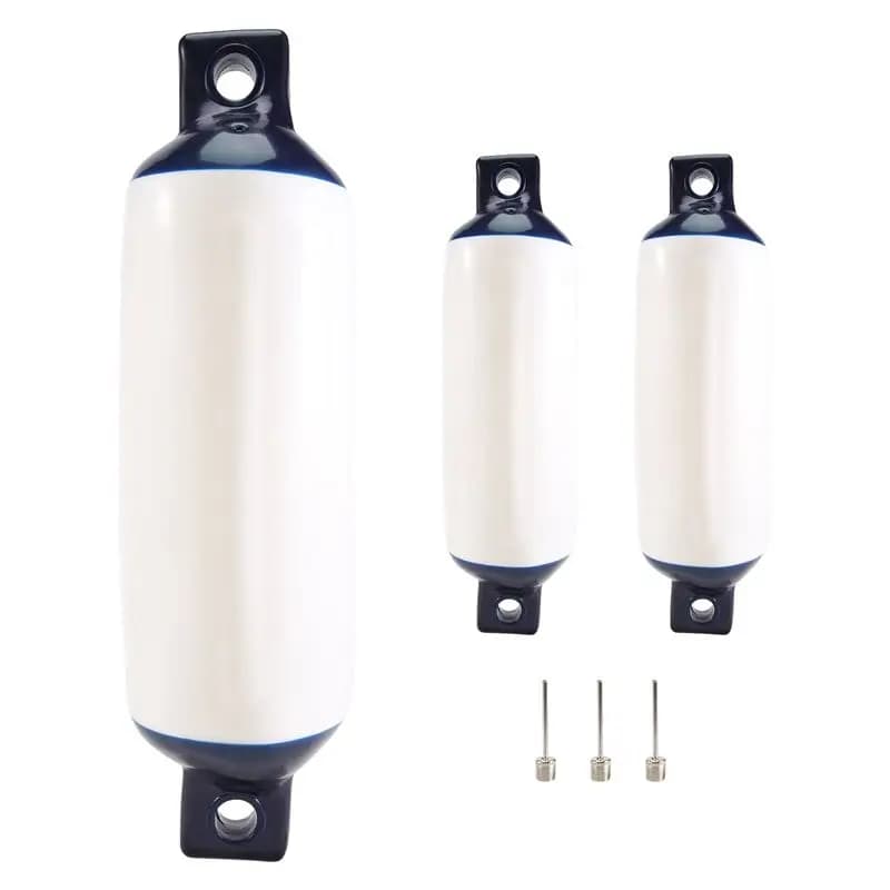 A89E-3PCS Inflatable Boat Fender PVC Boat Anchor Bumper Marine Boat Fender For Boat, Sailboat, Cuddy Etc (4.5X16 Inch)