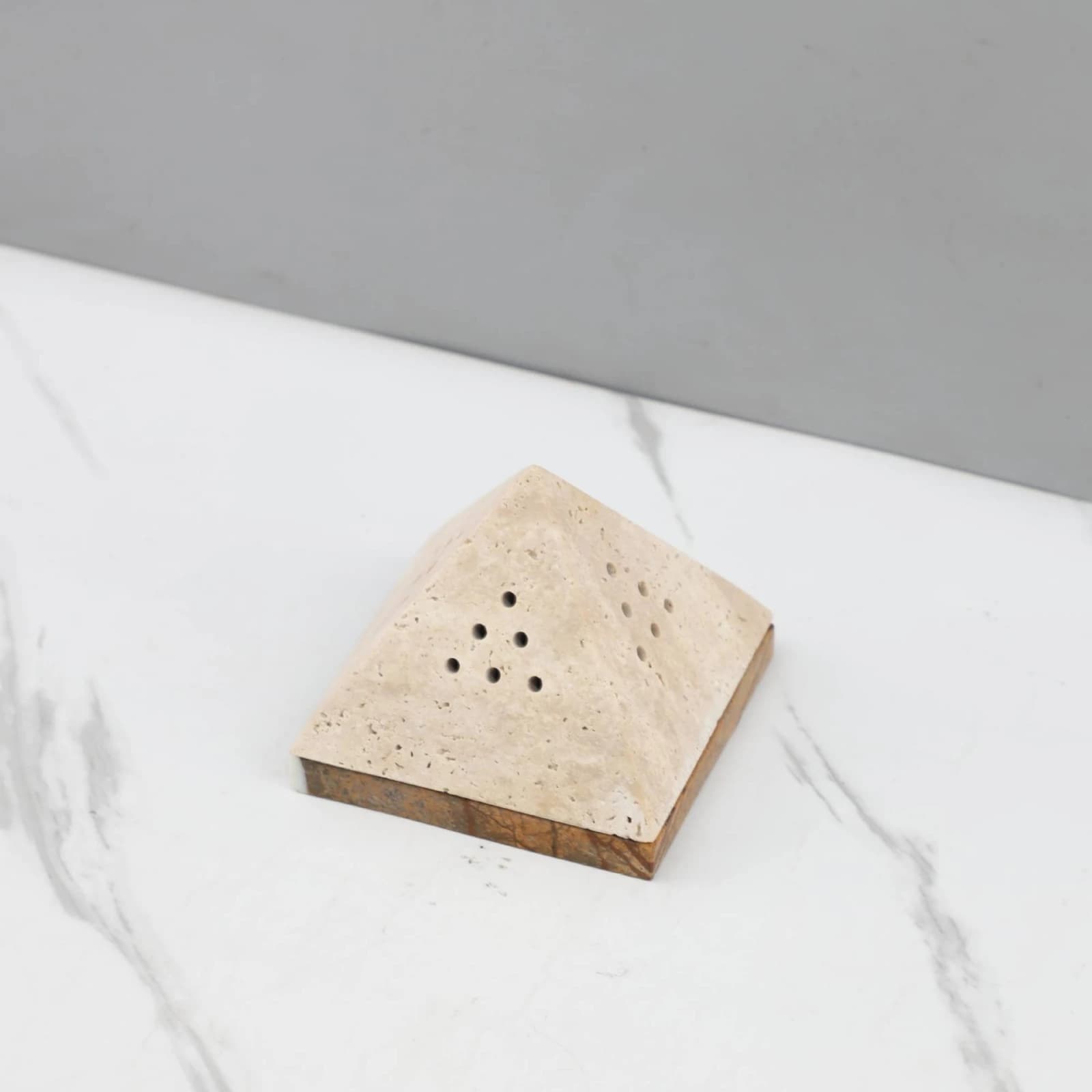 Pyramid Incense Burner Long-Lasting Incense Holder with Base Censer Minimalist Ornament Elegant for Hotel Lobby, Entryway