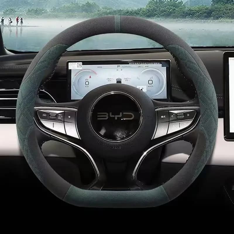 Coprivolante per auto in pelle scamosciata per BYD Seal U dmi 2025 2026 Accessori auto per styling auto
