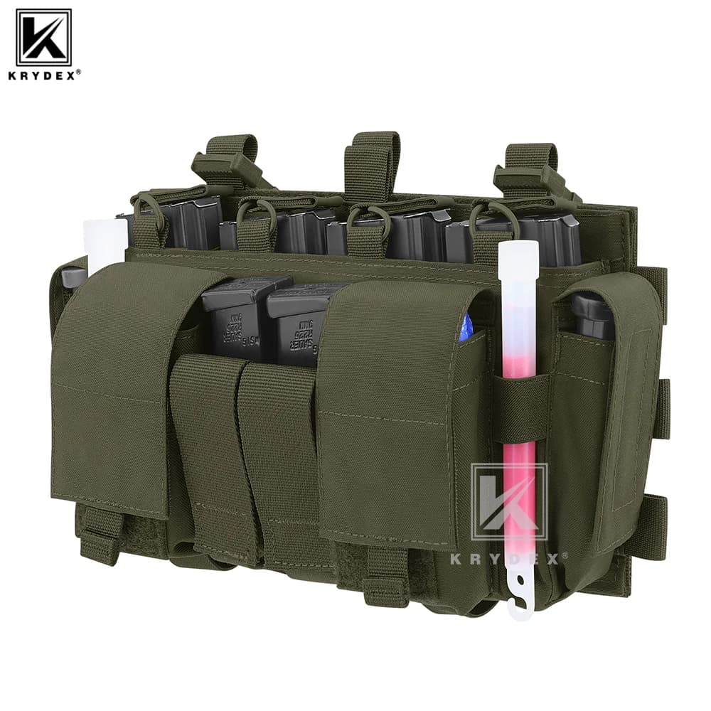 KRYDEX Tattico MF IV Cartello 5.56 9mm Magazine Pouch Multifunzione Pouch Pannello per SCARAB Caccia Plate Carrier Vest