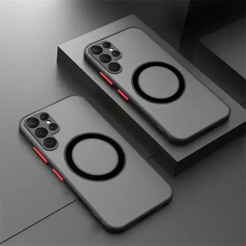 Custodia Magnetica per Ricarica Wireless Magsafe per Samsung Galaxy S25 S26 S24 S23 S21 FE S22 Note20 S20 Ultra Note10 Plus Note9