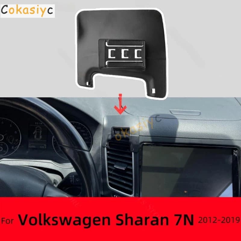 Car Phone Holder For Volkswagen VW Sharan 7N 2012-2019 Strong Special Fixed Bracket Base Wireless Charging Stand Accessories