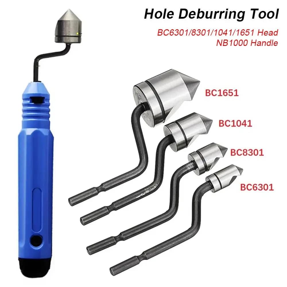 Set di Utensili per Sbavatura e Smussatura BC6301/8301/1041/1651 con Manico NB1000, Set di Utensili per Svasatura in Acciaio Legato per Riparazione Metalli