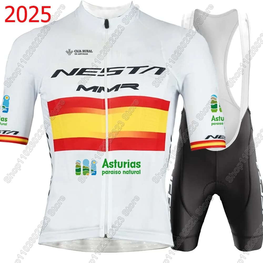 Men's Cycling Knit MMR 2025 Team Set Expand Asturias Cycling Clothing Road Bike Shirts Cycling pants MTB Ropa Maillot