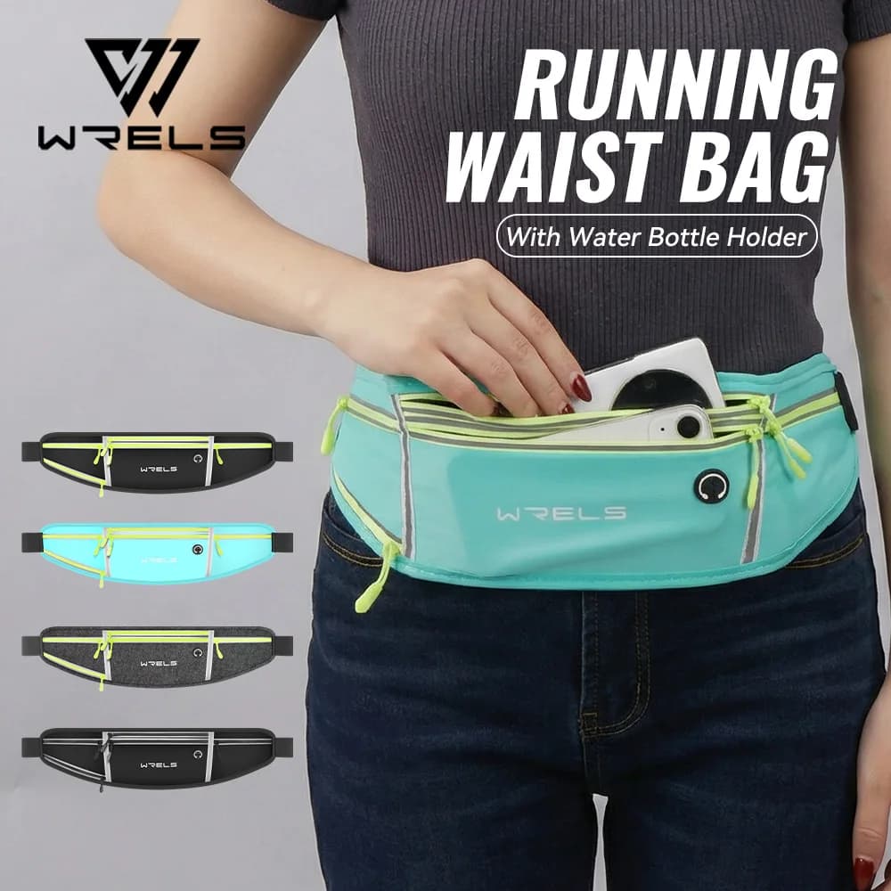WRELS Invisible Waterproof Sport Waist Bag, Professional Multifunction Belt for Running, Hiking and Traveling