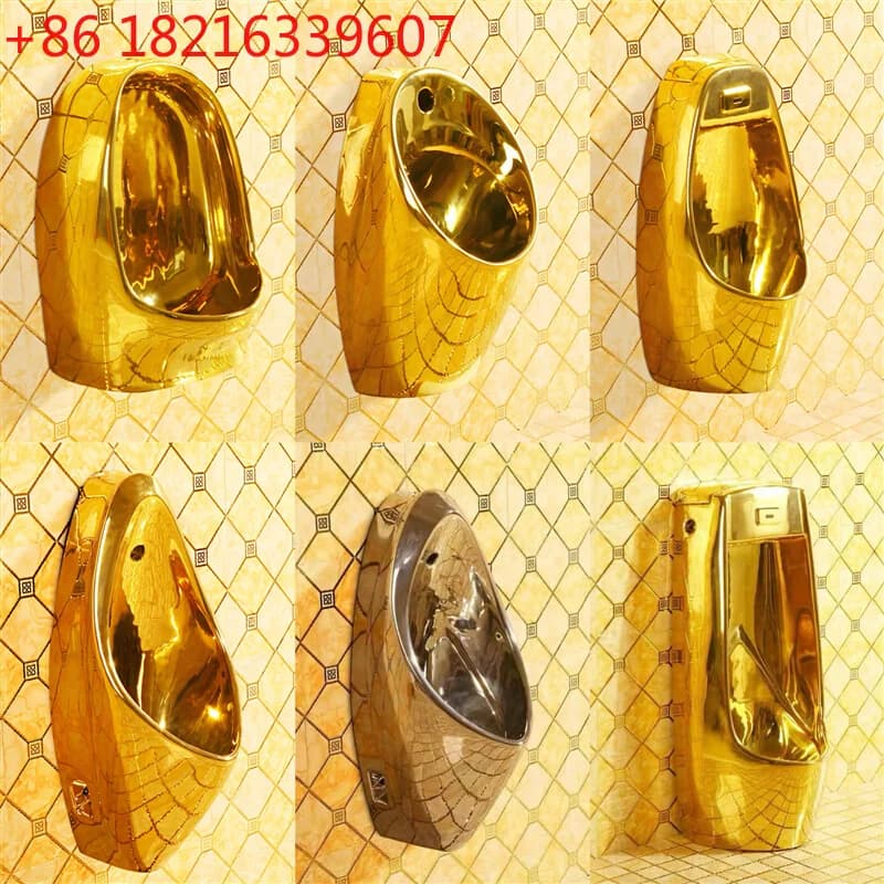 orinatoio in oro in stile europeo in ceramica verticale oro orinatoio da parete tiranno locale oro argento